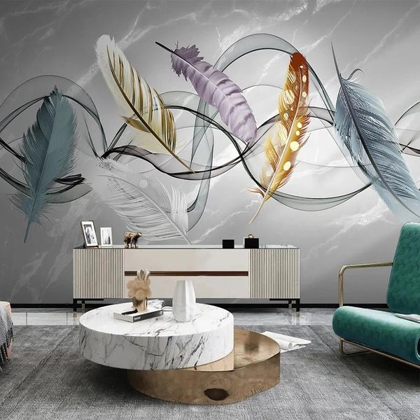 wallpapers custom mural wallpaper nordic light luxury 3d marble pattern smoke feather living room tv background wall home decor
wallpapers custom mural wallpaper nordic light luxury 3d marble pattern smoke feather living room tv background wall home decor