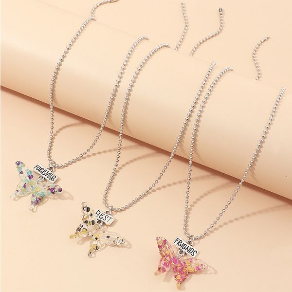 nz1821 jewelry personality fashion bead chain popular butterfly necklace 3 sets, Silver
nz1821 jewelry personality fashion bead chain popular butterfly necklace 3 sets, Silver