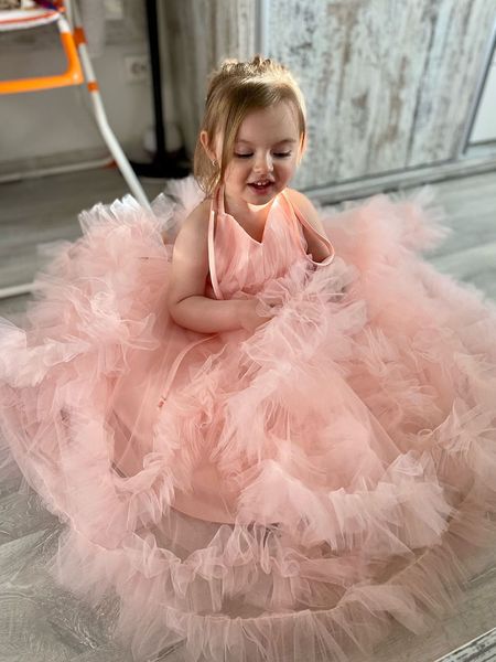 puffy pink ball gowns flower girls dresses sleeveless ruched tiered tulle long pageant gown for birthday party wear, White;blue
puffy pink ball gowns flower girls dresses sleeveless ruched tiered tulle long pageant gown for birthday party wear, White;blue