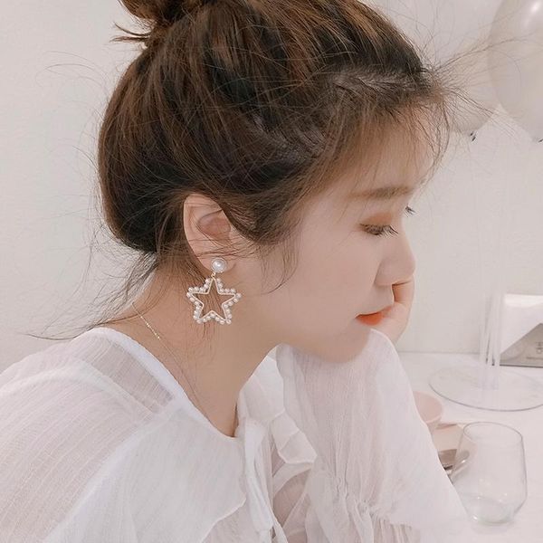 hoop & huggie korean ins pentagram earrings women's long classy and face slim-looking pearl xingx personality fashion, Golden;silver
hoop & huggie korean ins pentagram earrings women's long classy and face slim-looking pearl xingx personality fashion, Golden;silver
