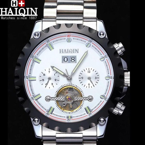 wristwatches 2021 haiqin mechanical watches for men tourbillon automatic watch business skeleton reloj hombre, Slivery;brown
wristwatches 2021 haiqin mechanical watches for men tourbillon automatic watch business skeleton reloj hombre, Slivery;brown