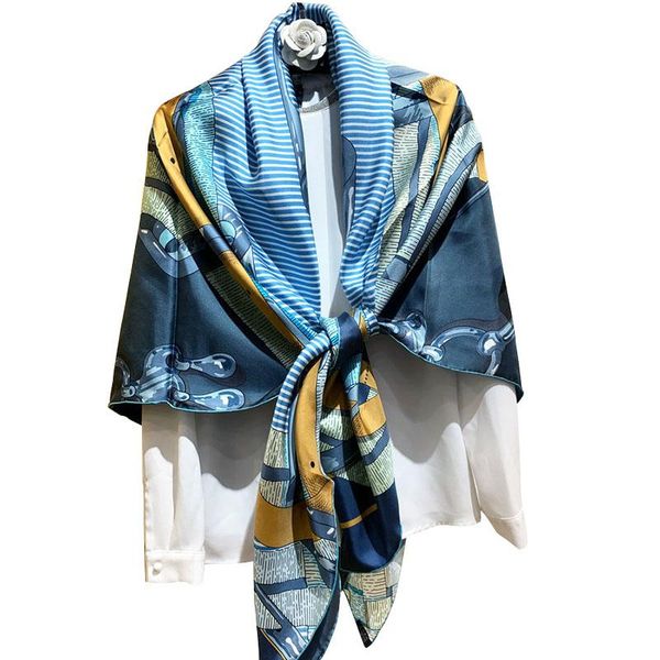 scarves 100% twill silk scarf women fashion sqaure kerchief luxury belt pint shawl stole hand rolled oversize hijab bandana 53"*53", Blue;gray
scarves 100% twill silk scarf women fashion sqaure kerchief luxury belt pint shawl stole hand rolled oversize hijab bandana 53"*53", Blue;gray