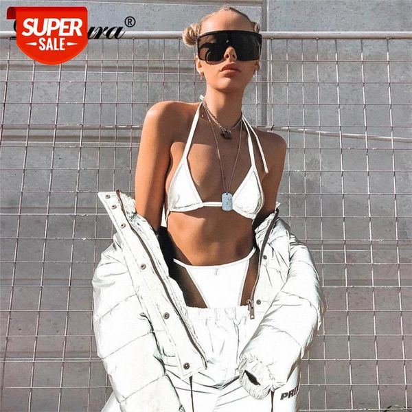 dulzura flash reflective bralette crop tank 2018 women streetwear adjustable strap camis suit t-back night club fashion #ng99, White
dulzura flash reflective bralette crop tank 2018 women streetwear adjustable strap camis suit t-back night club fashion #ng99, White