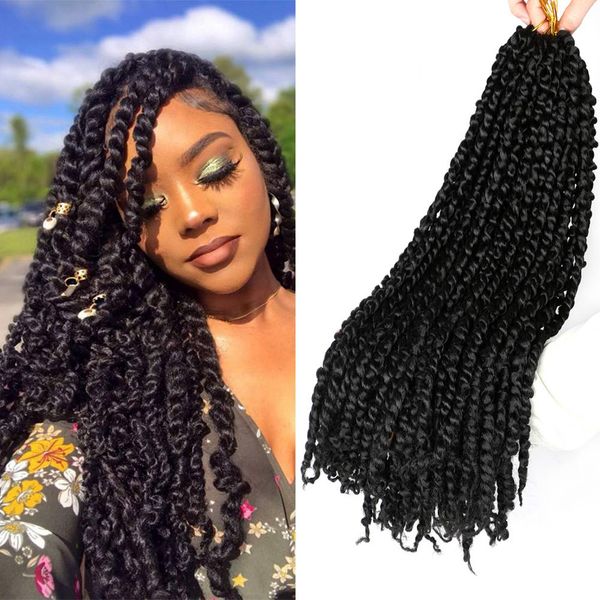 18" pre twisted passion twist crochet hair 10strands/pack pre-looped fluffy synthetic crochet braids hair ombre braiding hair, Black
18" pre twisted passion twist crochet hair 10strands/pack pre-looped fluffy synthetic crochet braids hair ombre braiding hair, Black