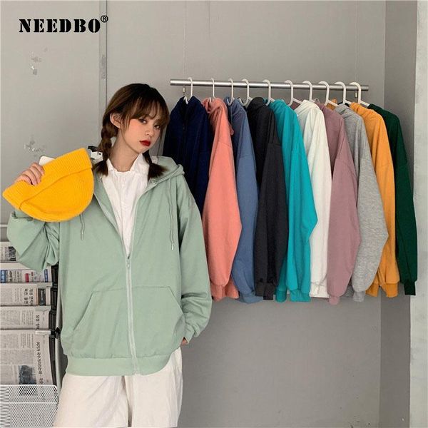 women's jackets needbo hooded sweater outdoor zipper long sleeve coat female cardigan jacket casual large coats girls 2021, Black;brown
women's jackets needbo hooded sweater outdoor zipper long sleeve coat female cardigan jacket casual large coats girls 2021, Black;brown