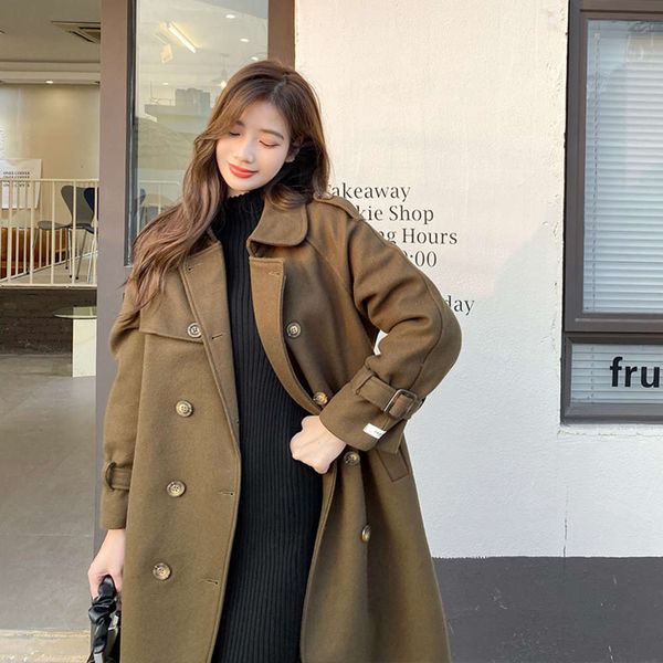 hepburn's new in 202021 women's small windbreaker cashmere medium length autumn winter woolen coat, Black
hepburn's new in 202021 women's small windbreaker cashmere medium length autumn winter woolen coat, Black