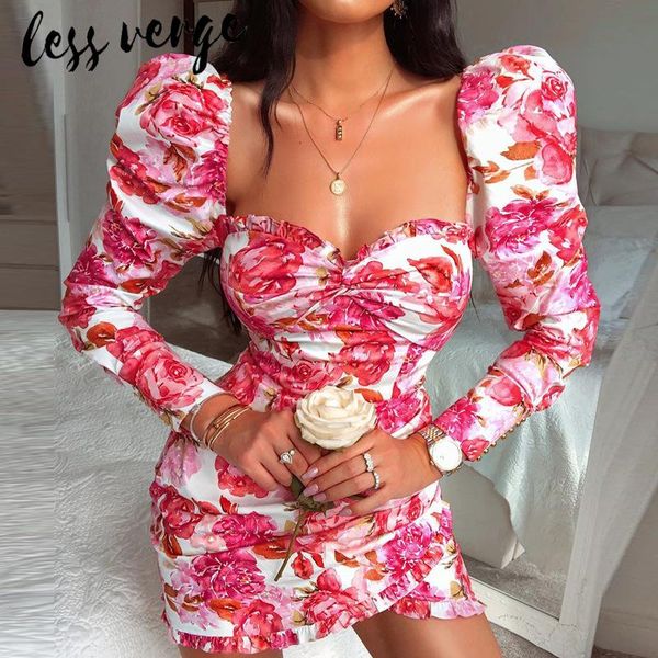 casual dresses lessverge vintage pink floral print autumn dress women puff sleeve ruffle romantic elegant winter bodycon christmas, Black;gray
casual dresses lessverge vintage pink floral print autumn dress women puff sleeve ruffle romantic elegant winter bodycon christmas, Black;gray