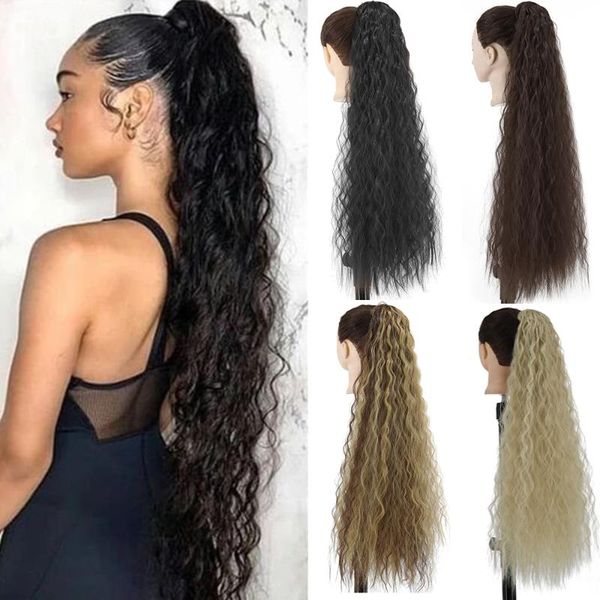 synthetic wigs azqueen 34inch super long straight clip in hair ponytail wig heat-resistant curly pony tail, Black
synthetic wigs azqueen 34inch super long straight clip in hair ponytail wig heat-resistant curly pony tail, Black