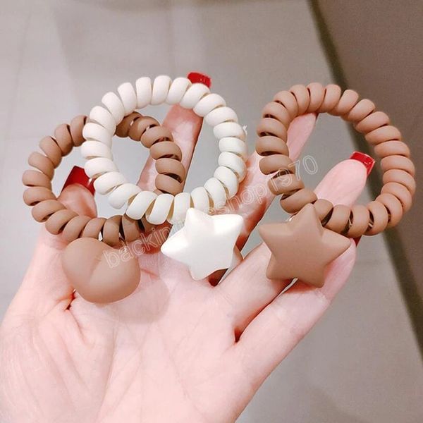 simple telephone line elastic band hairband lovely women heart star pendant scrunchie hair ties fashion hair accessory, Slivery;white
simple telephone line elastic band hairband lovely women heart star pendant scrunchie hair ties fashion hair accessory, Slivery;white