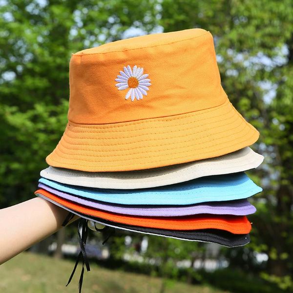 wide brim hats fisherman hat double-sided daisy embroidery outdoor fishing spring and summer small fresh basin cap, Blue;gray
wide brim hats fisherman hat double-sided daisy embroidery outdoor fishing spring and summer small fresh basin cap, Blue;gray