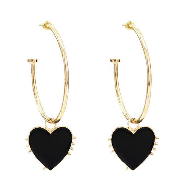 hoop & huggie bohemian black white love heart pendant earrings for women big circle c shape gold color endless party jewelry, Golden;silver
hoop & huggie bohemian black white love heart pendant earrings for women big circle c shape gold color endless party jewelry, Golden;silver