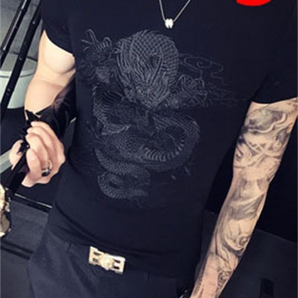 New 2021 Summer Thin Print Round Neck Half Sleeve Joker Top Men's Slim T-shirt KJXG, White;black
New 2021 Summer Thin Print Round Neck Half Sleeve Joker Top Men's Slim T-shirt KJXG, White;black