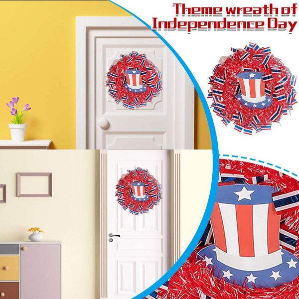 decorative flowers & wreaths independence day wreath porch decoration front door outdoor hanging decor qw
decorative flowers & wreaths independence day wreath porch decoration front door outdoor hanging decor qw