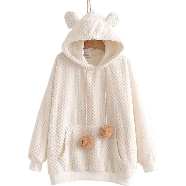 women's hoodies & sweatshirts preppy style cute lamb plush thick with ears hooded 2021 winter female fleece sweatshirt girl sweet pullo, Black
women's hoodies & sweatshirts preppy style cute lamb plush thick with ears hooded 2021 winter female fleece sweatshirt girl sweet pullo, Black