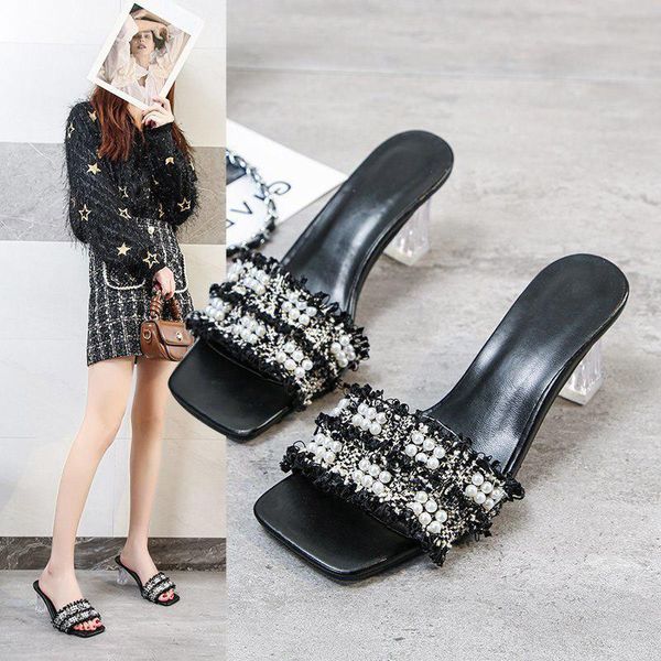 slippers square toe women summer heel sandals fashion string bead crystal high outdoor shoes ladies plus size, Black
slippers square toe women summer heel sandals fashion string bead crystal high outdoor shoes ladies plus size, Black