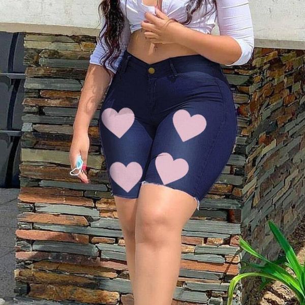 women's jeans summer 2021 knee length shorts fashion heart print high waist blue denim feminino casual skinny booty short
women's jeans summer 2021 knee length shorts fashion heart print high waist blue denim feminino casual skinny booty short