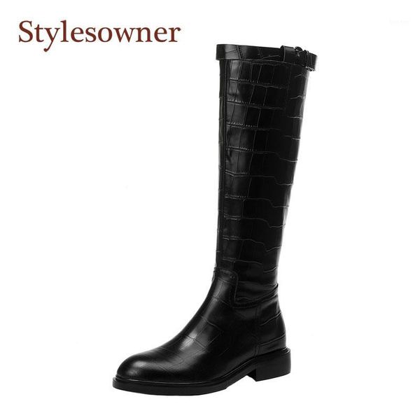 boots belt buckle knight round toe thick heel knee-length crocodile genuine leather flat high-riding women1, Black
boots belt buckle knight round toe thick heel knee-length crocodile genuine leather flat high-riding women1, Black