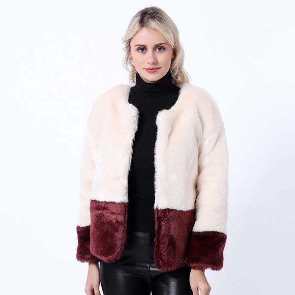 women's fur & faux 2021 autumn and winter imitation rex coat short trend double color matching loose warm, Black
women's fur & faux 2021 autumn and winter imitation rex coat short trend double color matching loose warm, Black
