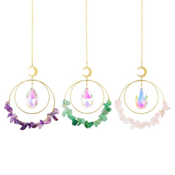 decorative objects & figurines crystal wind chime moon pendant plated colorful beads hanging drop for outdoor indoor garden geometric
decorative objects & figurines crystal wind chime moon pendant plated colorful beads hanging drop for outdoor indoor garden geometric