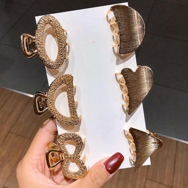 hair accessories 6pcs/set geometric gold hairpins cute heart hollow women clip sweet metal ladies hairclips
hair accessories 6pcs/set geometric gold hairpins cute heart hollow women clip sweet metal ladies hairclips