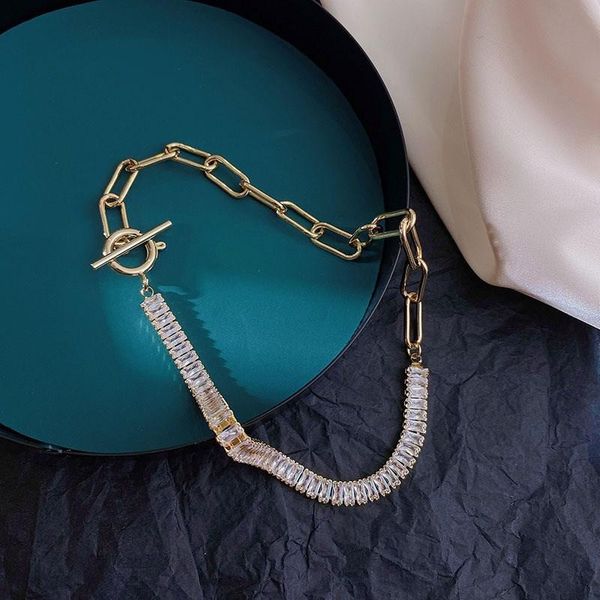 lovoacc mixed toggle clasp gold link chain necklaces bling square cubic zirconia chunky necklaces for women chokers, Golden;silver
lovoacc mixed toggle clasp gold link chain necklaces bling square cubic zirconia chunky necklaces for women chokers, Golden;silver