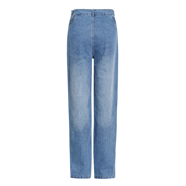 blue straight wide leg pants for women high waist full length casual loose minimalist jeans female 2021 fall new, Black;white
blue straight wide leg pants for women high waist full length casual loose minimalist jeans female 2021 fall new, Black;white