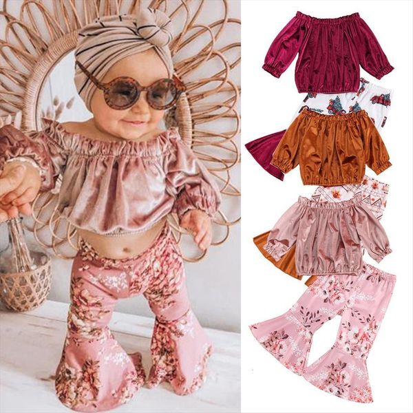 2pcs set toddler autumn outfits party kids baby clothing velvet off shoulder long sleeve print flare pants, White
2pcs set toddler autumn outfits party kids baby clothing velvet off shoulder long sleeve print flare pants, White