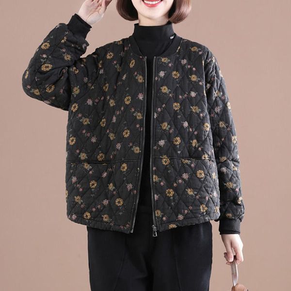 women's down & parkas 2021 autumn winter coat women printed cotton vintage jackets casual loose clothes wine red korean fashion outerwe, Black
women's down & parkas 2021 autumn winter coat women printed cotton vintage jackets casual loose clothes wine red korean fashion outerwe, Black