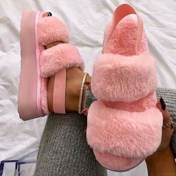 2021 women autumn/winter slippers thick-soled double-layer fox fur back straps versatile durable sandals outdoor ladies shoes 823, Black
2021 women autumn/winter slippers thick-soled double-layer fox fur back straps versatile durable sandals outdoor ladies shoes 823, Black