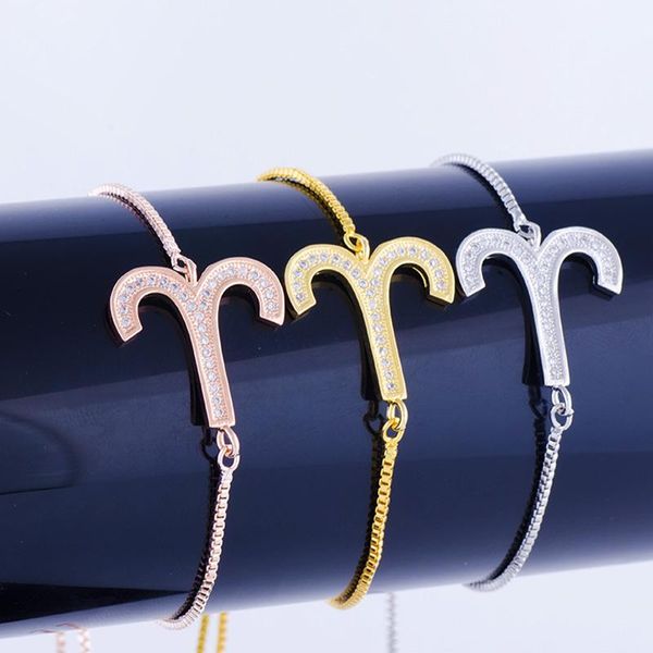 charm bracelets jewelry shining zircon aries bracelet charms handmade copper micro pave chain constellation vintage bracciali, Golden;silver
charm bracelets jewelry shining zircon aries bracelet charms handmade copper micro pave chain constellation vintage bracciali, Golden;silver