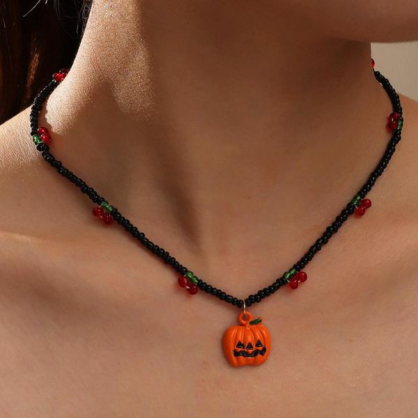 chains 2021 punk gothic black beaded acrylic cherry pumpkin pendant necklace for women girls halloween party jewelry, Silver
chains 2021 punk gothic black beaded acrylic cherry pumpkin pendant necklace for women girls halloween party jewelry, Silver