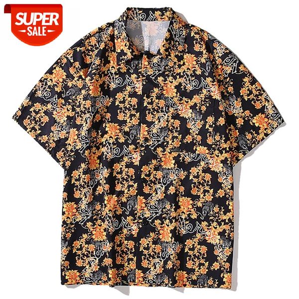 2021 summer shirts men oversized flower printed short sleeve hip hop streetwear hawaii beach shirt loose tees #5z81, White;black
2021 summer shirts men oversized flower printed short sleeve hip hop streetwear hawaii beach shirt loose tees #5z81, White;black
