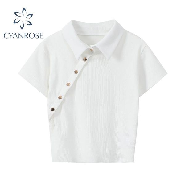women's t-shirt streetwear turn down collar white women summer 2021 korean style button cardigans tee casual short sleeve crop
women's t-shirt streetwear turn down collar white women summer 2021 korean style button cardigans tee casual short sleeve crop