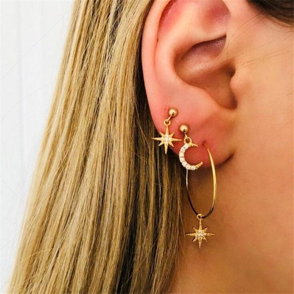 dangle & chandelier creative fashion asymmetric stars moon two pairs stud earrings flow planet long women jewelry costume, Silver
dangle & chandelier creative fashion asymmetric stars moon two pairs stud earrings flow planet long women jewelry costume, Silver