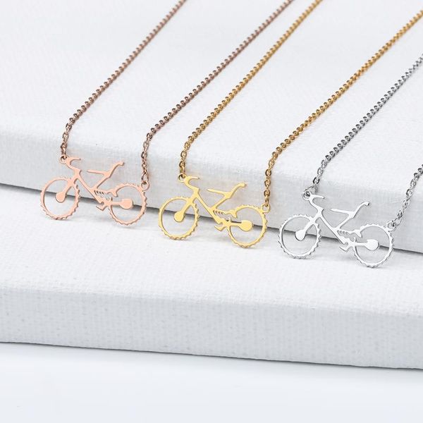 pendant necklaces to bicycle necklace glamour men's accessories golden rose gold stainless steel jewelry birthday gift, Silver
pendant necklaces to bicycle necklace glamour men's accessories golden rose gold stainless steel jewelry birthday gift, Silver