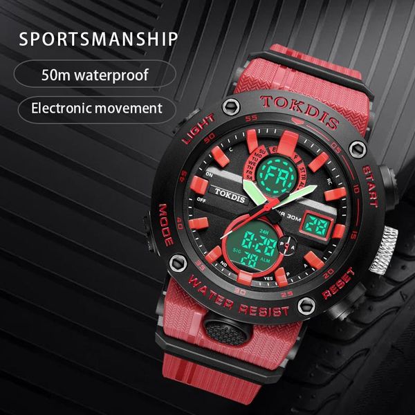 wristwatches 2021 latest men's multifunctional sports waterproof luminous military watch student youth trend double display quartz, Slivery;brown
wristwatches 2021 latest men's multifunctional sports waterproof luminous military watch student youth trend double display quartz, Slivery;brown
