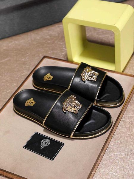new fashion men slippers leather 3d printing for home beach casual flip flops dtv5, Black
new fashion men slippers leather 3d printing for home beach casual flip flops dtv5, Black