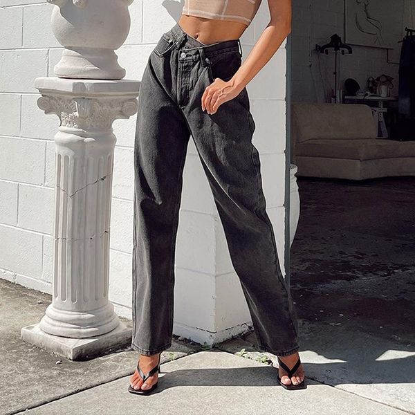 women's jeans autumn women straight leg y2k fashion irregular high waist baggy wide female casual black denim pants pantalones, Blue
women's jeans autumn women straight leg y2k fashion irregular high waist baggy wide female casual black denim pants pantalones, Blue