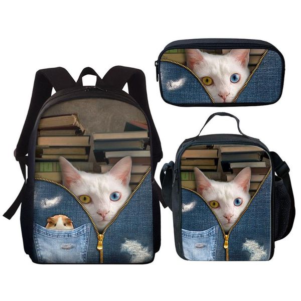 school bags 3 pieces black cat dog torebka print large capacity schoolbag for teenager girls rucksack children backpack
school bags 3 pieces black cat dog torebka print large capacity schoolbag for teenager girls rucksack children backpack