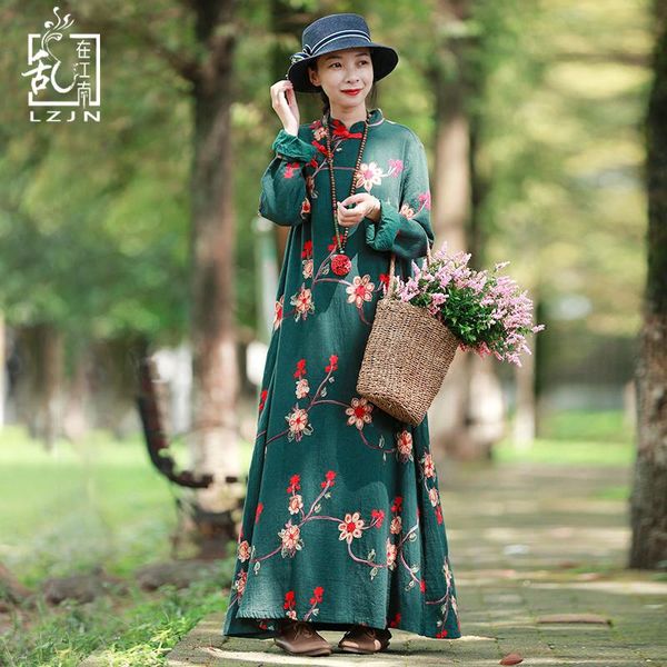 casual dresses lzjn spring women dress chinese style tunic embroidery floral cotton vintage robe femme long sleeve maxi 1860, Black;gray
casual dresses lzjn spring women dress chinese style tunic embroidery floral cotton vintage robe femme long sleeve maxi 1860, Black;gray