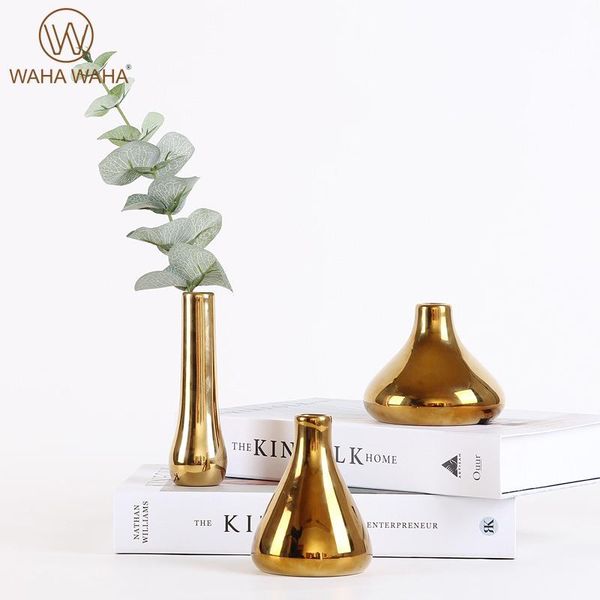 nordic gold plated handicraft ceramic vase model room living room bedroom geometric abstract decoration ornament household vase
nordic gold plated handicraft ceramic vase model room living room bedroom geometric abstract decoration ornament household vase