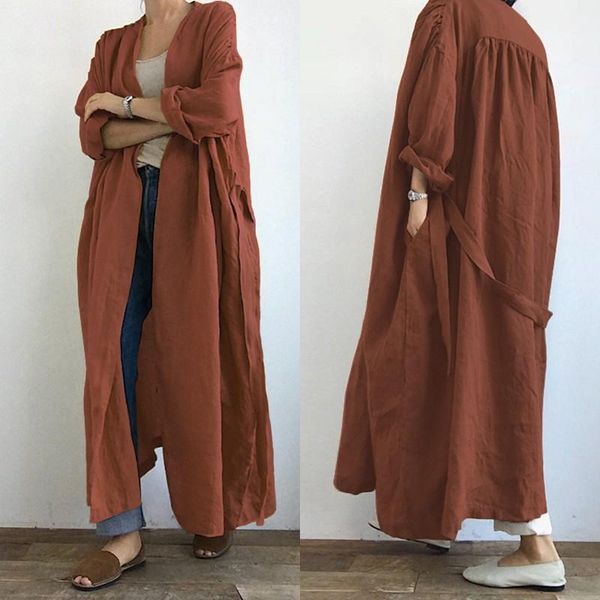 women's casual blouse zanzea 2021 elegant autumn cotton long cardigan long sleeve coats female solid blusas oversized tunic, White
women's casual blouse zanzea 2021 elegant autumn cotton long cardigan long sleeve coats female solid blusas oversized tunic, White