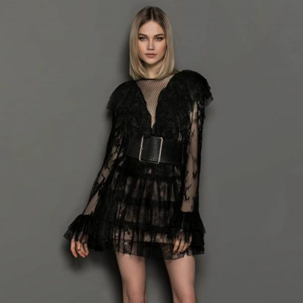 casual dresses spring and autumn fashionable temperament long sleeve lace waist slim fluffy princess dress female, Black;gray
casual dresses spring and autumn fashionable temperament long sleeve lace waist slim fluffy princess dress female, Black;gray