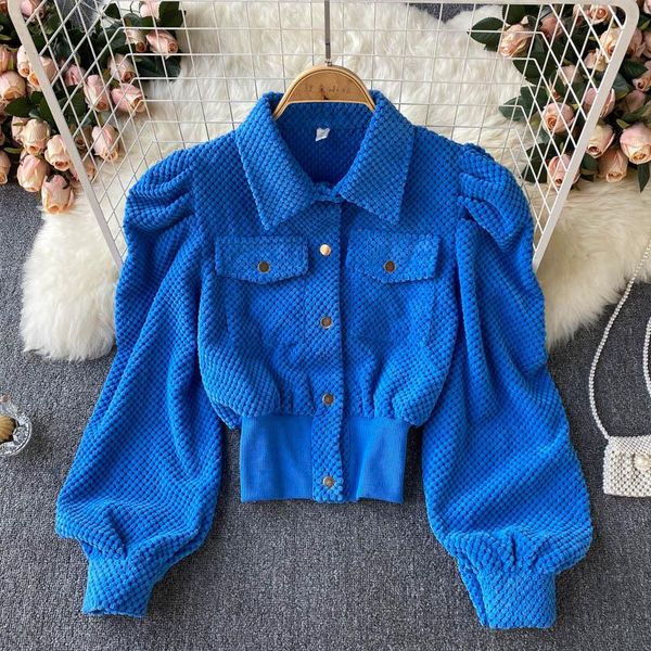 women's jackets corduroy puff sleeve crop jacket for women single breasted pocket blouse outwear ladies spring autumn streetwear top, Black;brown
women's jackets corduroy puff sleeve crop jacket for women single breasted pocket blouse outwear ladies spring autumn streetwear top, Black;brown