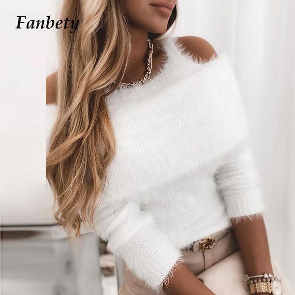 women's sweaters autumn solid knitted women 2021 casual plus size long sleeve winter xl elegant off shoulder hollow out warm sweater, White;black
women's sweaters autumn solid knitted women 2021 casual plus size long sleeve winter xl elegant off shoulder hollow out warm sweater, White;black