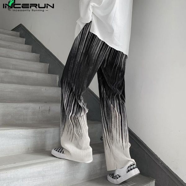men's pants gradient long wear high waist pantalon male leisure streetwear trouser fashion loose comfortable s-5xl incerun, Black
men's pants gradient long wear high waist pantalon male leisure streetwear trouser fashion loose comfortable s-5xl incerun, Black