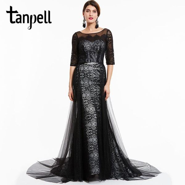 party dresses tanpell court train evening black bateau neck half sleeves floor length a line dress lace formal long gown, White;black
party dresses tanpell court train evening black bateau neck half sleeves floor length a line dress lace formal long gown, White;black