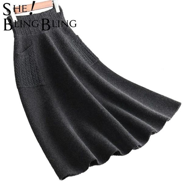 skirts sheblingbling high waist women winter wool knitting long faldas jupe femme saia vintage black skirt with pocket
skirts sheblingbling high waist women winter wool knitting long faldas jupe femme saia vintage black skirt with pocket