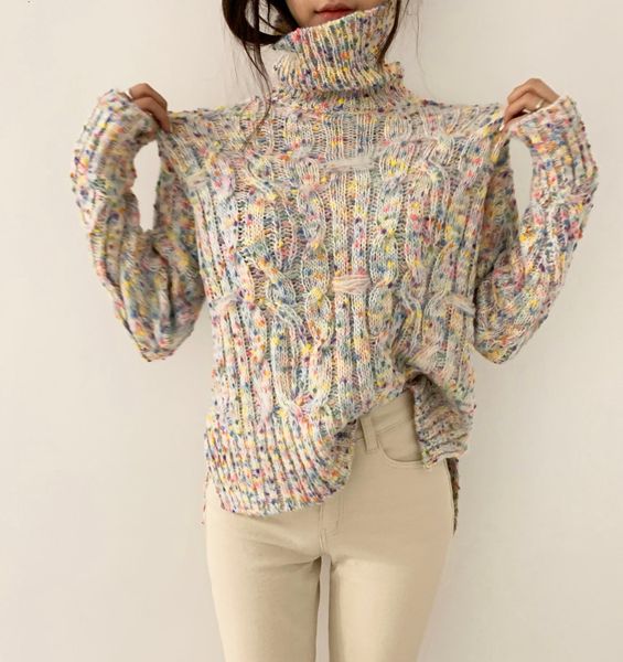 korean turtleneck woman 2021 autumn bottom sweaters loose sweater jumper 6vj1, White;black
korean turtleneck woman 2021 autumn bottom sweaters loose sweater jumper 6vj1, White;black