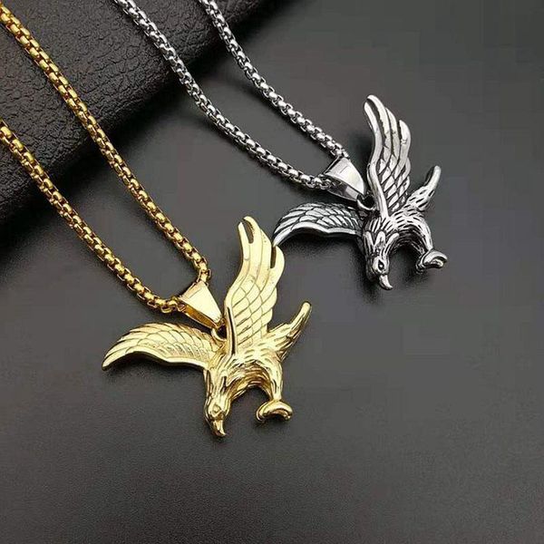 pendant necklaces punk gold color titanium stainless steel animal eagle hawk wing pendants necklace for men hip hop jewelry gift, Silver
pendant necklaces punk gold color titanium stainless steel animal eagle hawk wing pendants necklace for men hip hop jewelry gift, Silver
